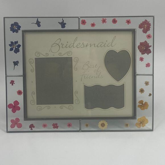 Bridesmaid Glass Flower Frame - Picture 1 of 4